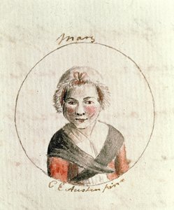Mary Tudor, ca 1790 (penna och bläck och wc på papper)